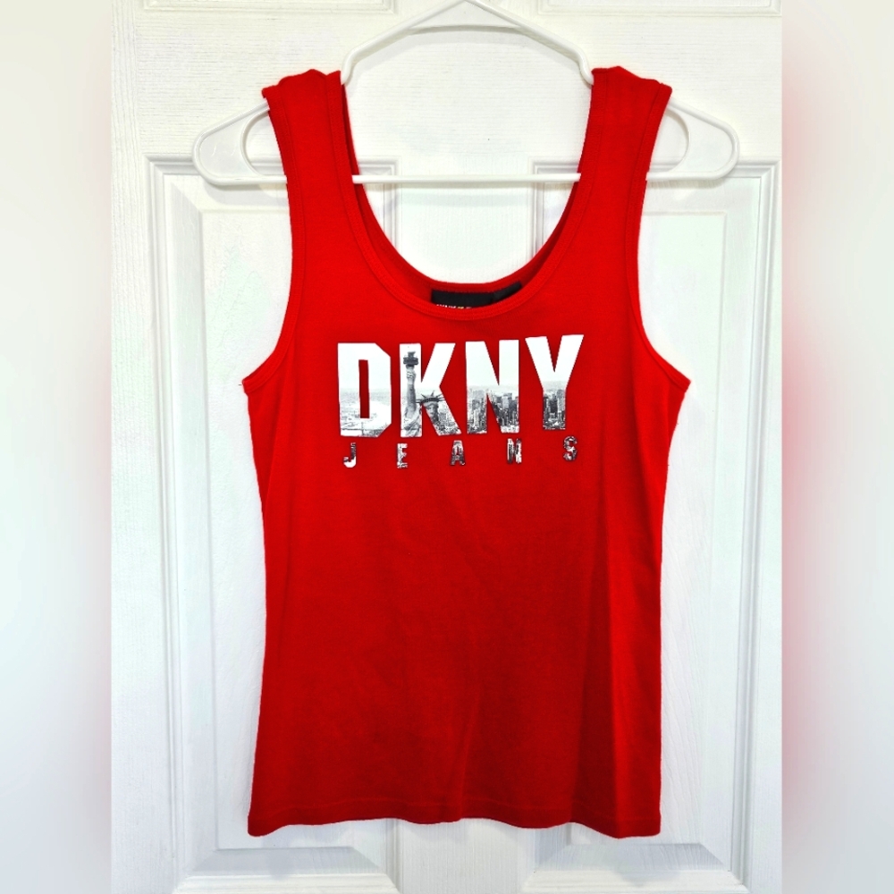 DKNY Red Women's Tank Top M